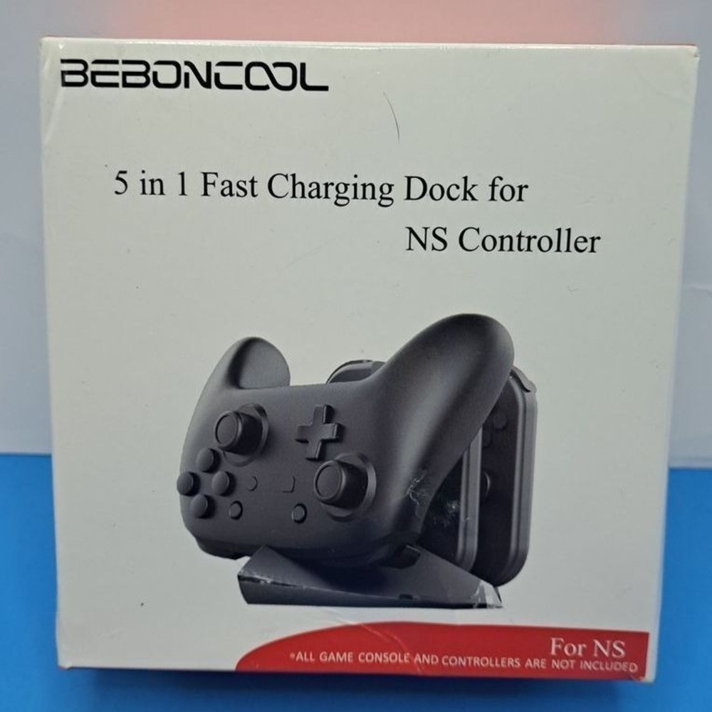 Beboncool‎ Charging Dock 5 In 1 Nintendo Switch Joy Con Pro Controller Stand NEW
